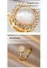Chic Cat's Eye Rotatable Open Ring - Stylish and Versatile Index Finger Statement Jewelry
