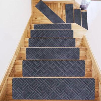Self Adhesive Bottom Stair Mats Trimmable Carpet Machine Washable and Reusable Step Mat 1/5/10pcs Silencing Noise Reduction Pad Wear-resistant