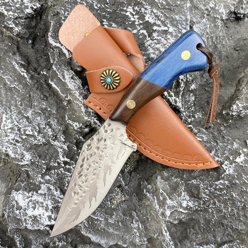 Stainless Steel Kitchen Knives Meat Cleaver Forged Boning Knife Barbecue Fishing Butcher Knife with Sheath