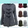 Elegant Women Trench Parka Hooded Coat Jacket Outwear Winter Warm Long Overcoat