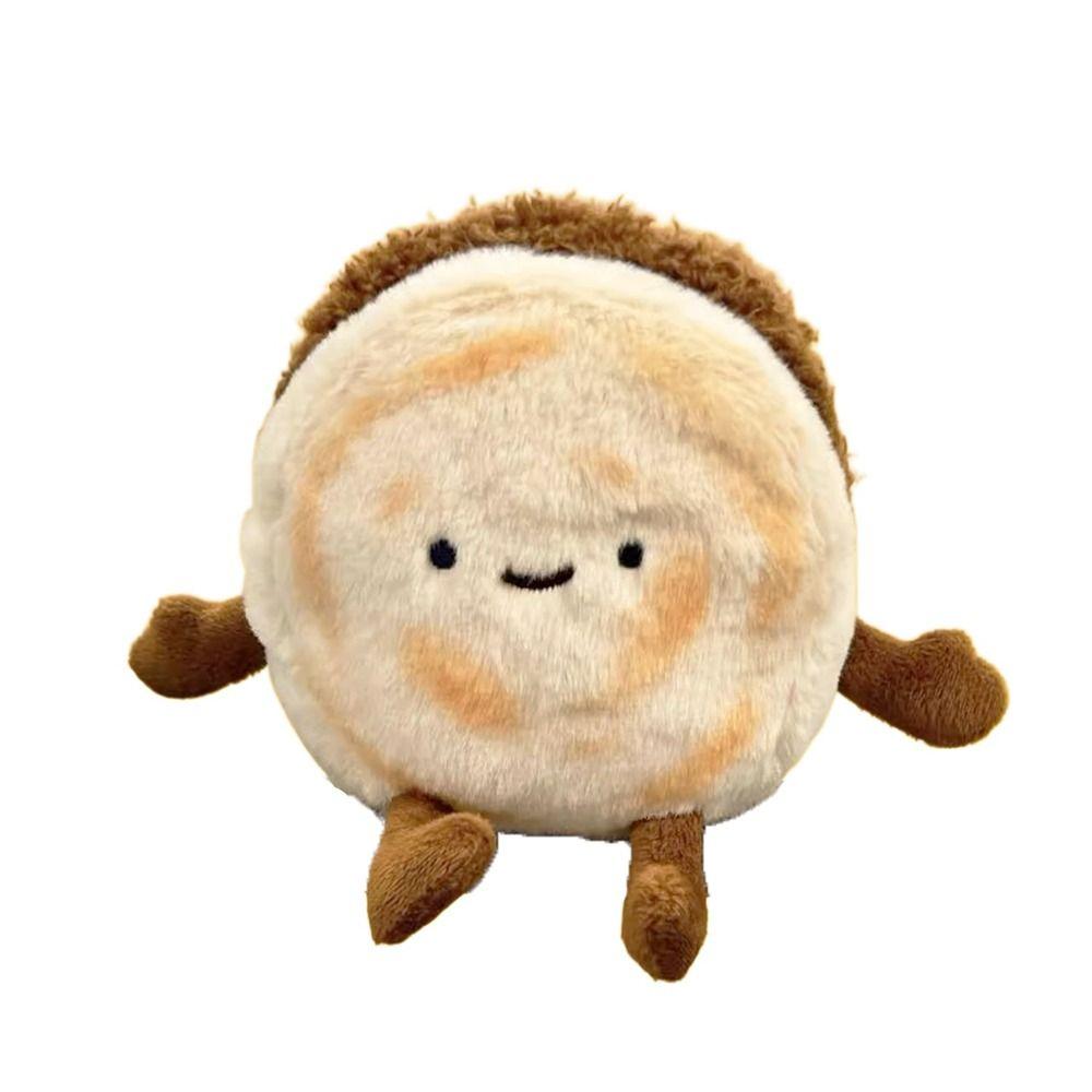 Chinese Style Meat Burger Plush Pendant Meat Pie Separation Fluffy Chinese Hamburger Keychain Roujiamo Plush Doll