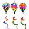 Colorful Hot Air Balloon Sequin Windmill Spinner - Outdoor Garden Decoration