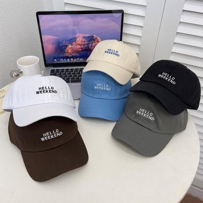 Hat Women's Spring and Autumn Embroidered Alphabet Baseball Cap Men's Youth Couple Cap Casual Versatile Sun Hat