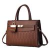 New Fashion Plaid Embossed Stitching Large Capacity Handbag Fashion Design Shoulder Bag To Send Mother Female Bag