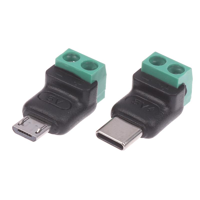 1/3Pcs Usb C Adapter Male 2 Pin No Solder Electrical Equipment Solderless Connectors For Industrial Scientific Repair Charging