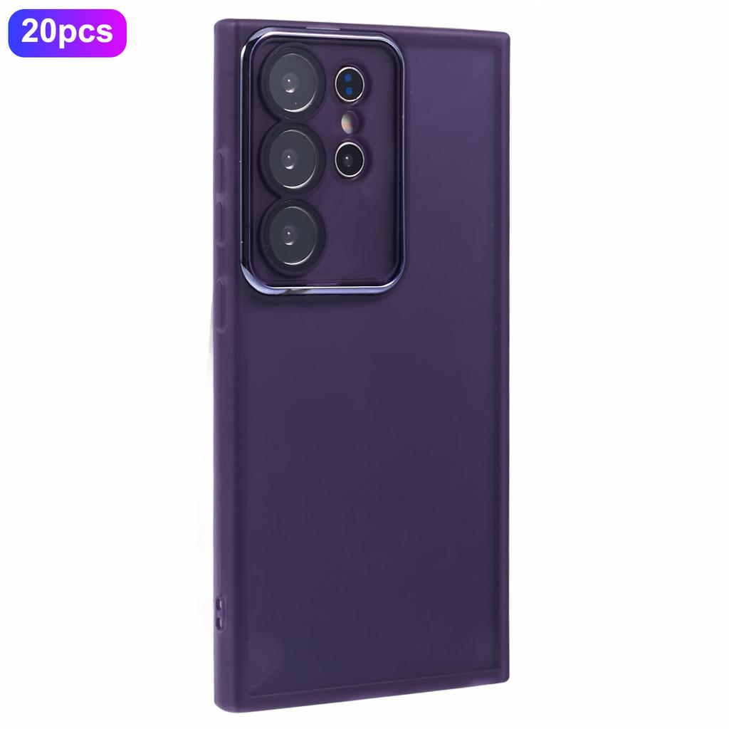 Bulk Purchasing 20Pcs For Samsung Galaxy S25 Ultra Case Electroplated Camera Frame TPU Phone Cover Precise Cutouts