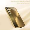 Funda de teléfono de vidrio electrochapado con textura dorada adecuada para Samsung Galaxy S26 S25 S24 S23 S22 S20 FE/Ultra/Plus5G anticaída
