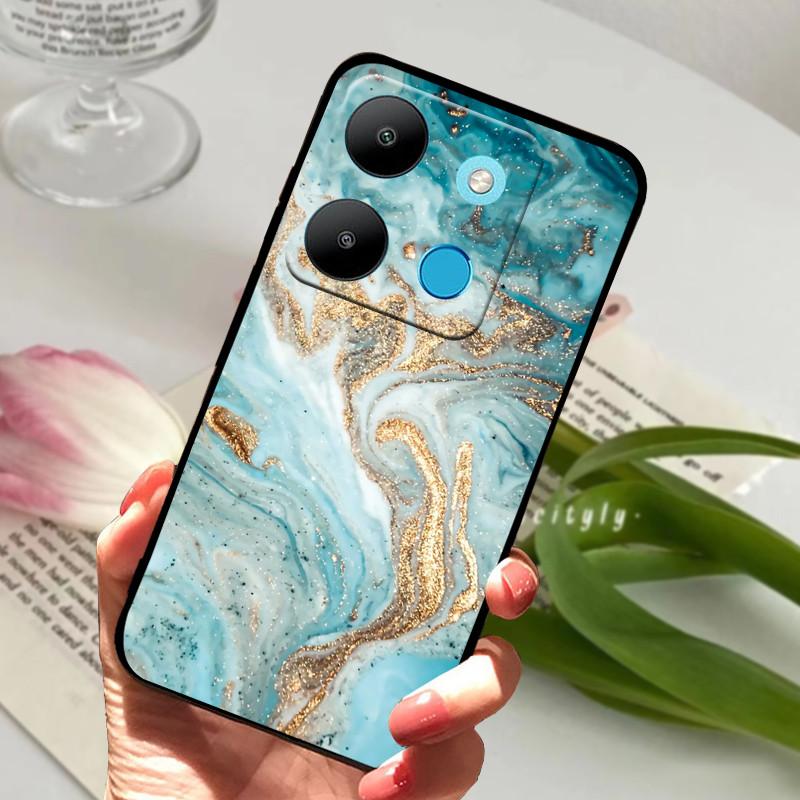 For Infinix Smart 7 Case Luxury Silicone TPU Soft Phone Black Cover Cases For Infinix Smart7 X6515 Funda Protector Coque Capa