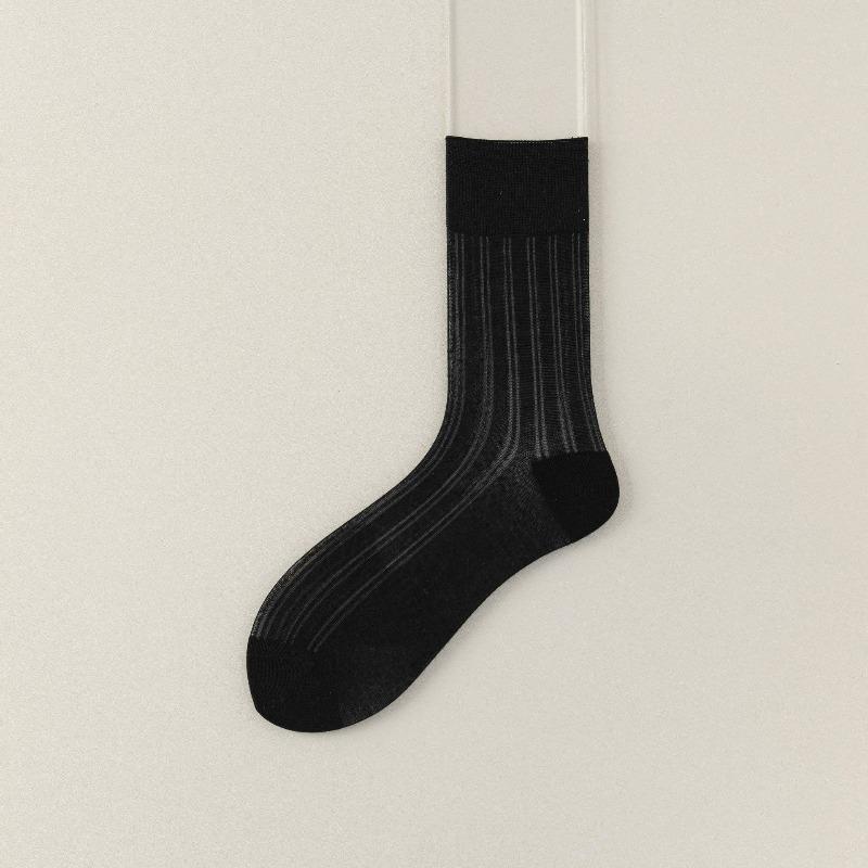 Spring and Summer Men's Socks, Mulberry Silk Men's Socks, Ultra-thin Mesh Breathable Men's Socks, Loose-fitting Elderly Socks