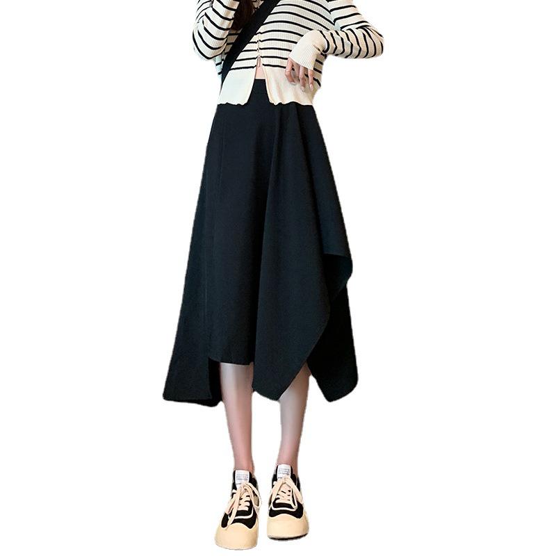 Plus Size High Waist A-Line Mid-Length Summer Skirt for Women