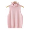Women’s 100% Cashmere Sleeveless High Neck Sweater Vest for Spring & Autumn