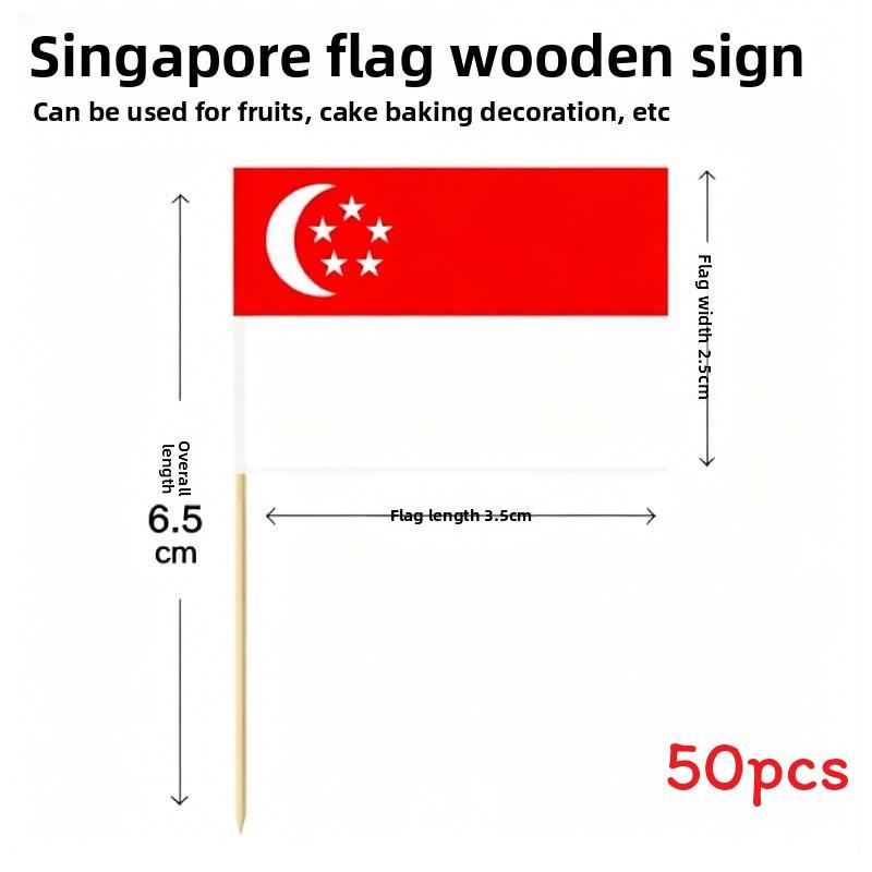 Multinational Flag Toothpick Food Decor Pack For Fruit Garnishes And Cocktails