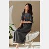 Lazy Wind Nightdress Women's Summer Korean Short-sleeved Medium and Long Knee Dress Loose Korean Version Cute Student Pajama Dress