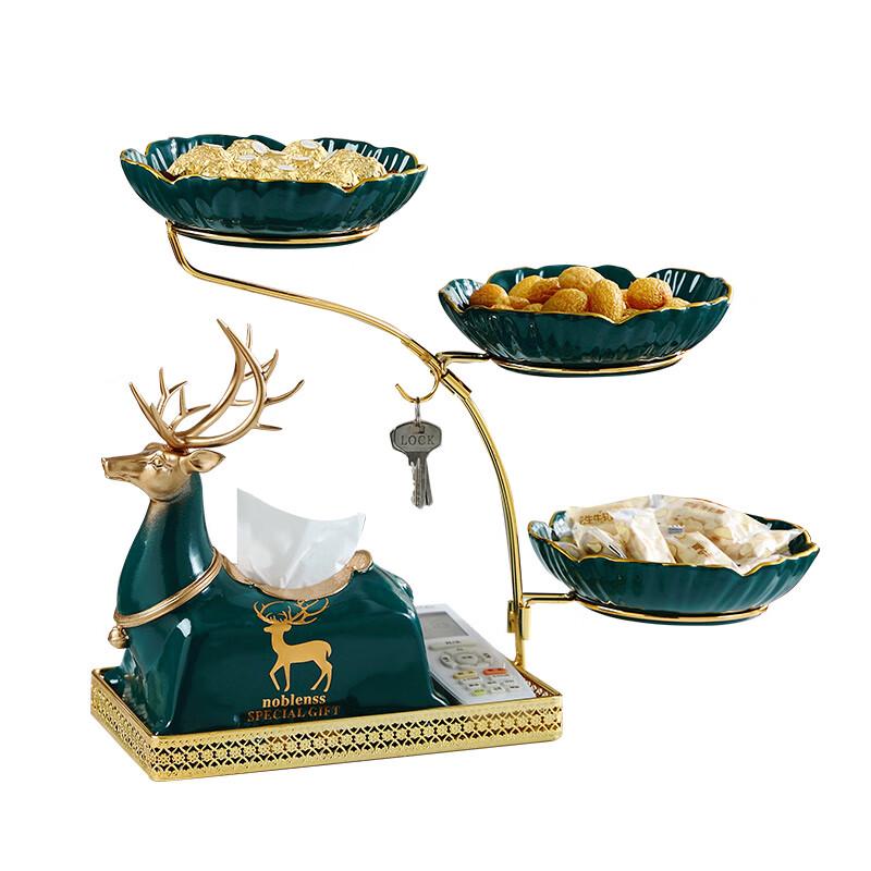 Elegant European Ceramic & Wrought Iron Fruit Plate