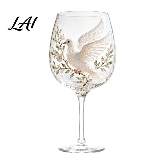 Spring Flower Theme Drinkware 3D Hummingbird Stemless Goblet Floral Pattern Elegant Decorative Glass Drinking Glasses for Tea Cup Garden Inspired