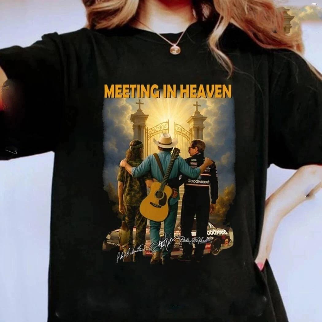 

Meeting In Heaven Phil Robertson, Toby Keith And Dale Earnhardt T-Shirt 4XL