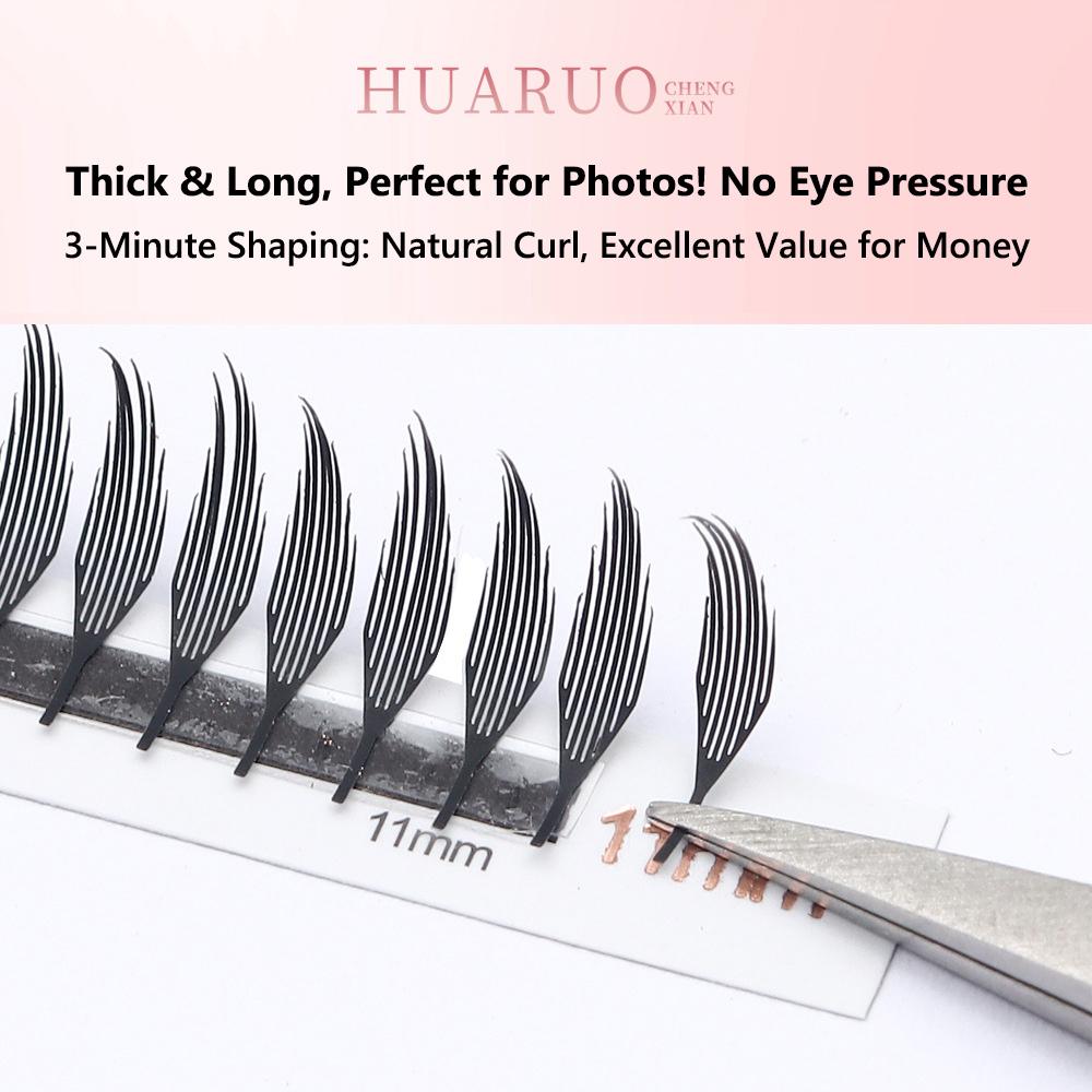 Premade Fans Comic Spire Eyelash Extension Lightweight Feather Lashes  for Everyday or Party Use