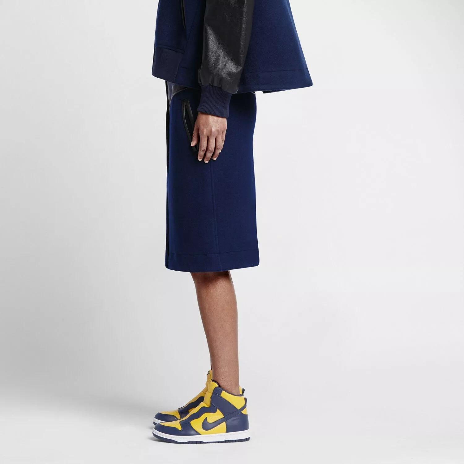 Nike Юбка с принтом логотипа в стиле пэчворк на пуговицах — фото 2