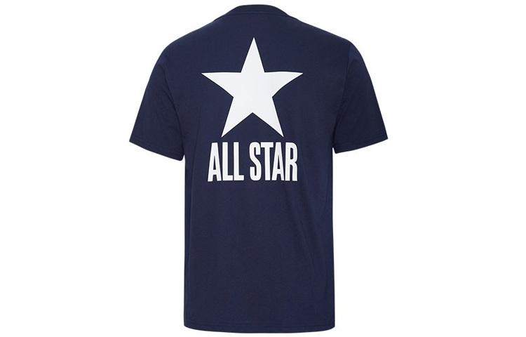 Converse T Shirts Men s Obsidian Blue Crew Neck Moderate Straight Fit 10017819-A02 S