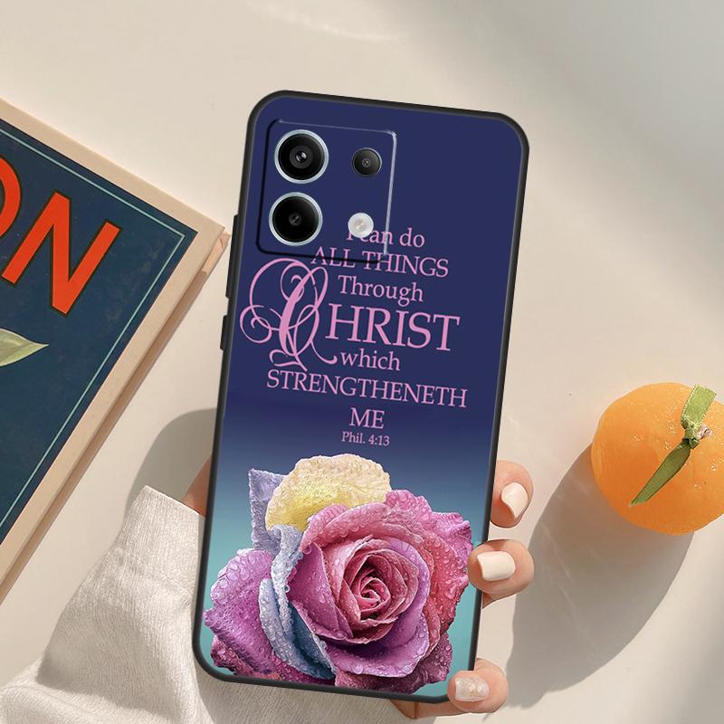 Christian Jesus Christ Bible Verse Funda For Xiaomi Redmi Note 14 13 Pro 9 10 11 12 9S 10S 11S 12S Redmi 13C 10C 12C 14C Case