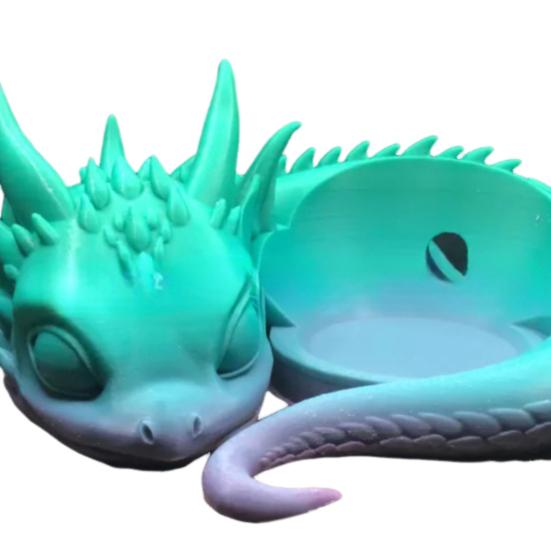 3D Printed Dragon Speaker Stand Lying Dragon Smart Speaker Base Cartoon Dragon