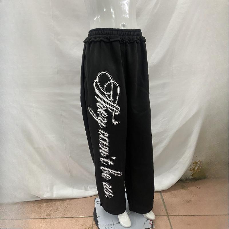 Pantaloni della tuta casual larghi tinta unita alla moda retrò Y2k