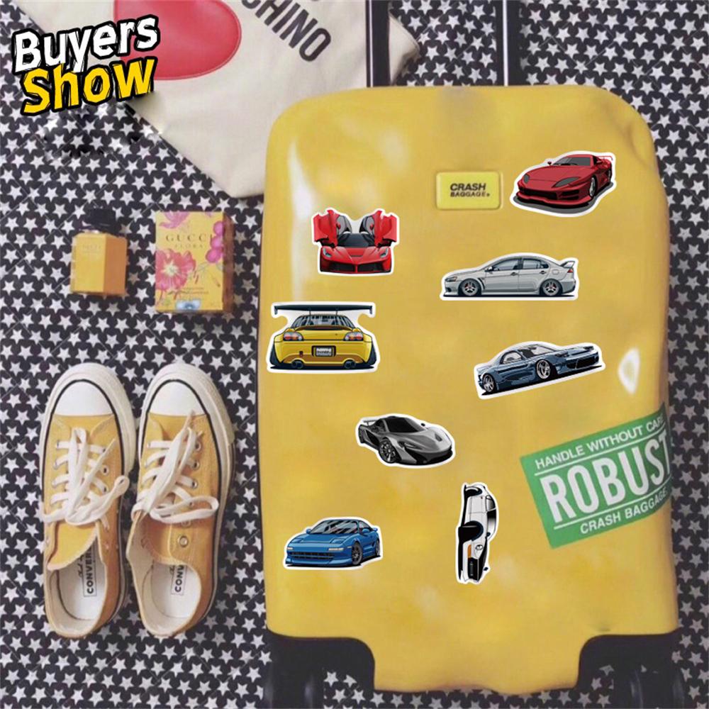 100Pcs Car Stickers Sports Car Racing Stickers Vinyl Waterproof Stickers, Party Favors for Water Bottles