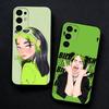 B-Billie Eilish Cartoon Style Phone Case For Samsung S25,24,23,22,30,21,10,9,Ultra,Plus,FE 5G Black Soft Case