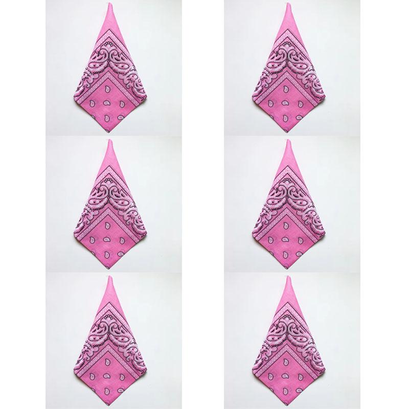 1/4/6pcs Paisley Bandana Printed Square Scarves Wristband Hair Band Neck Scarf Headwear Handkerchief Unisex Fashion Head Square