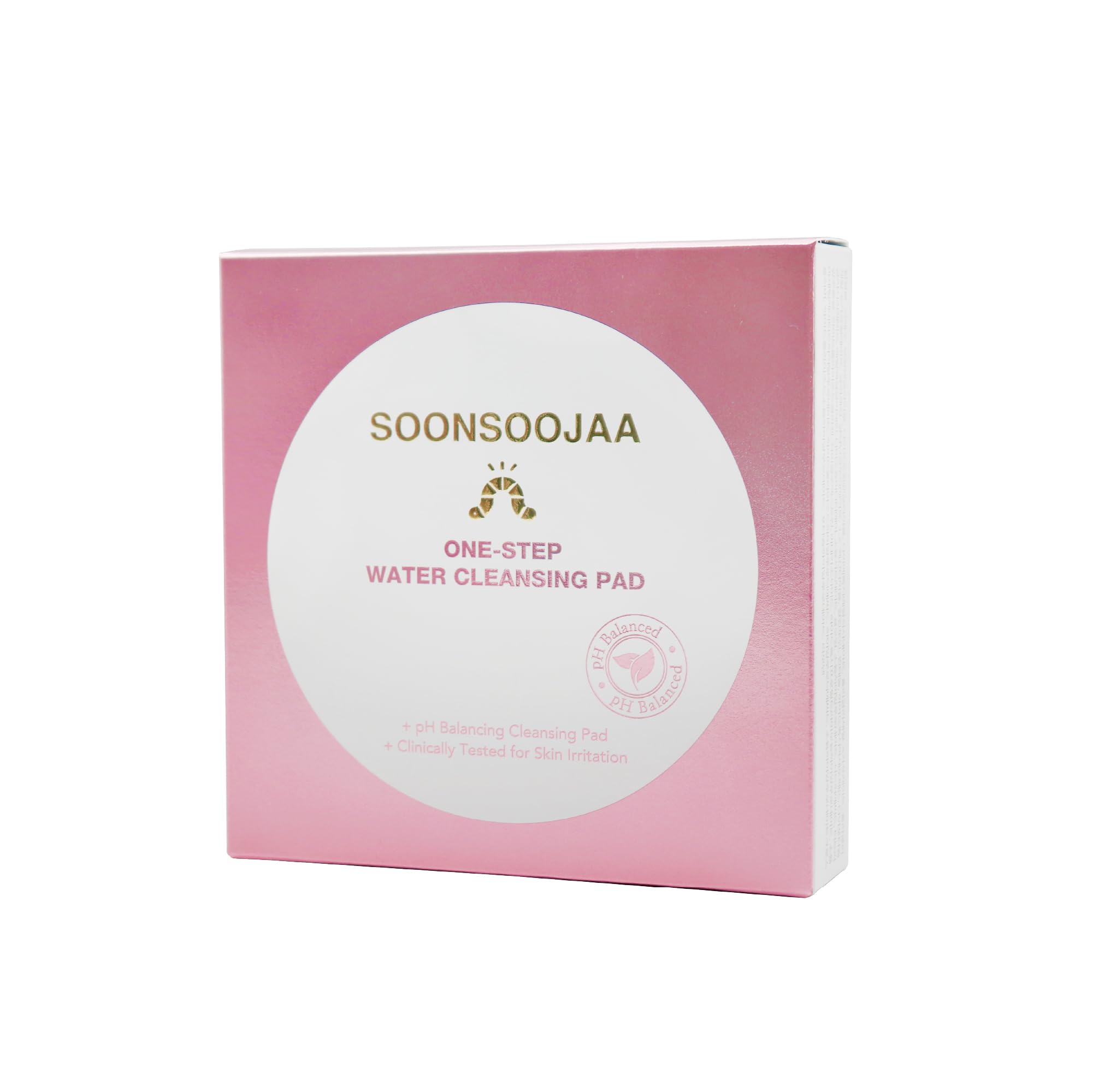 

Soonsoojaa One-Step Water Cleansing Pads, Portable, Individually Wrapped, 2 pads x 10 packs (20 pads total), Makeup Remover, Korean Style, Easy
