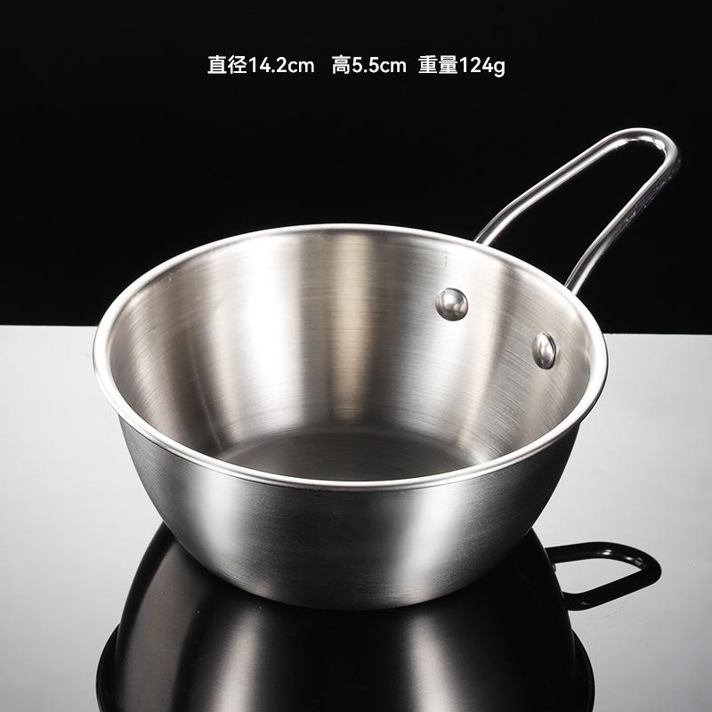 Korea 304 Stainless Steel Sauce Dish Bowl Seasoning Rice Wine Bowls with Handle Outdoor Picnic Vinegar Dish Plate for Cooking