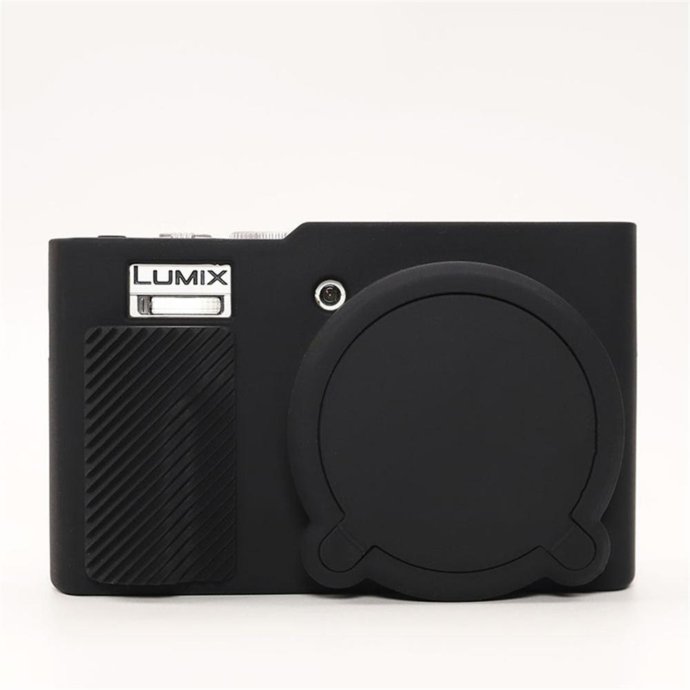 TZ99 ZS99 Silikonový měkký pancéřový skin Ochranné pouzdro kryt pro fotoaparát Panasonic Lumix DC-TZ99 DC-ZS99 Chránič Taška na fotoaparát black