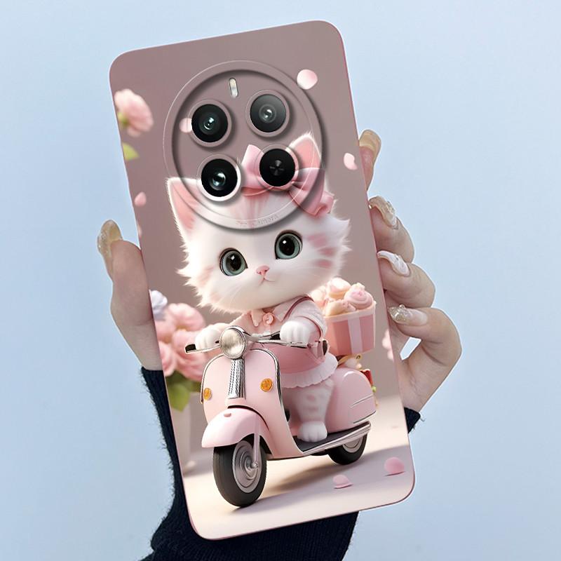 Case For Realme 12 Pro Plus 12 Plus 12X 5G Phone Case Cartoon Pretty Flower Liquid Silicone Soft TPU Protective Cover Shell Capa