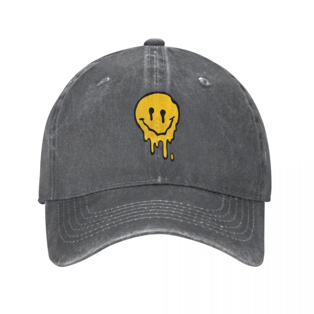 Acid Smiling Spring Autumn Cap Dad Baseball Cap Vintage Smile Smiling Face Hat Cotton Sports Casquette