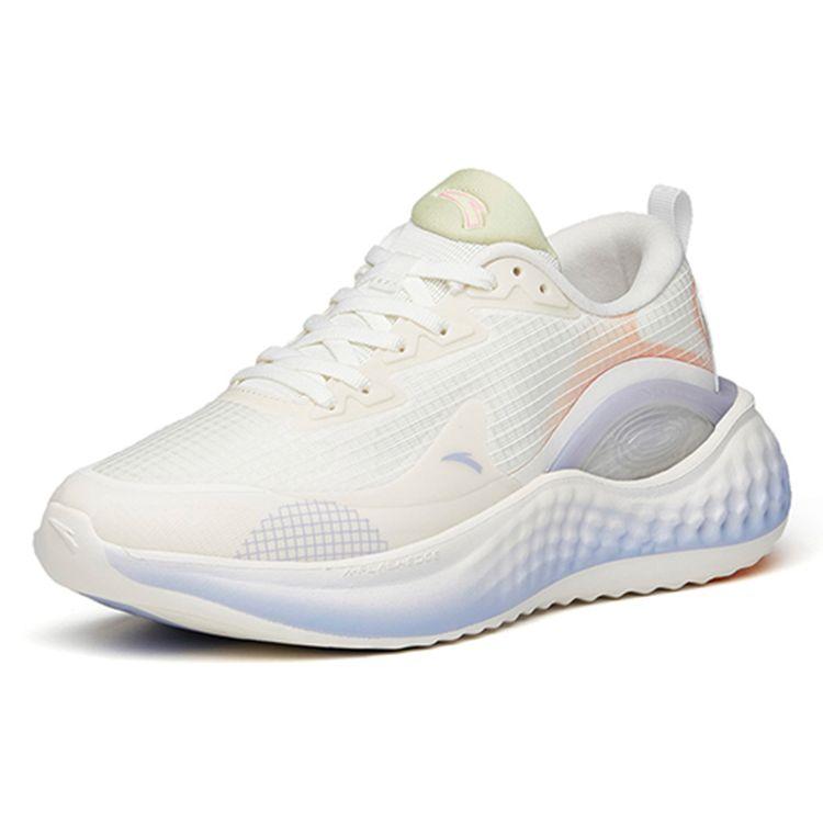 Anta Comfortable Breathable Sports Non-Slip Wear-Resistant Lightweight Low-Top Running Shoes Women Sneaker White Yellow 122145556S-5