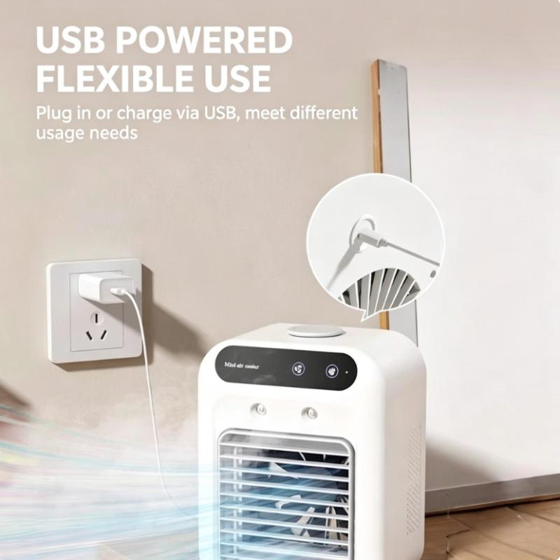Portable Air Conditioner Fan Mini Evaporative Air Cooler with Humidifier Air Cooling Fan Quiet for Home Office Bedroom Use