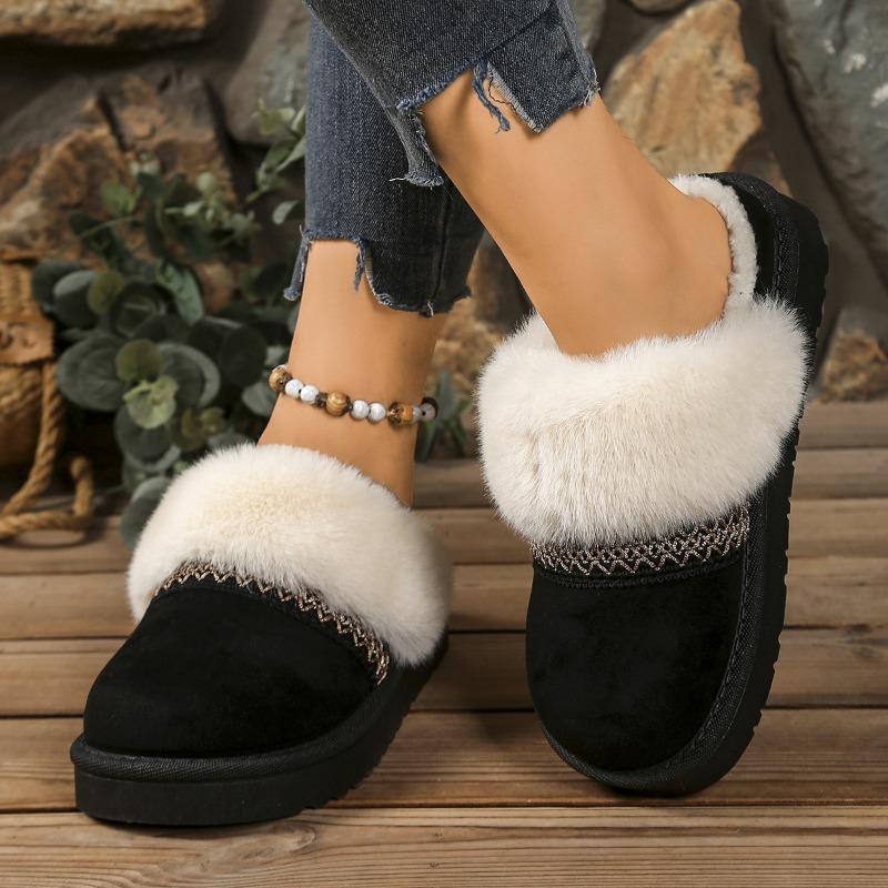 

The New Style of Shoes Features Thick-soled Snow Boots with Fleece Toe Caps and Women s Thickened Warm Cotton Shoes 36 верблюд
