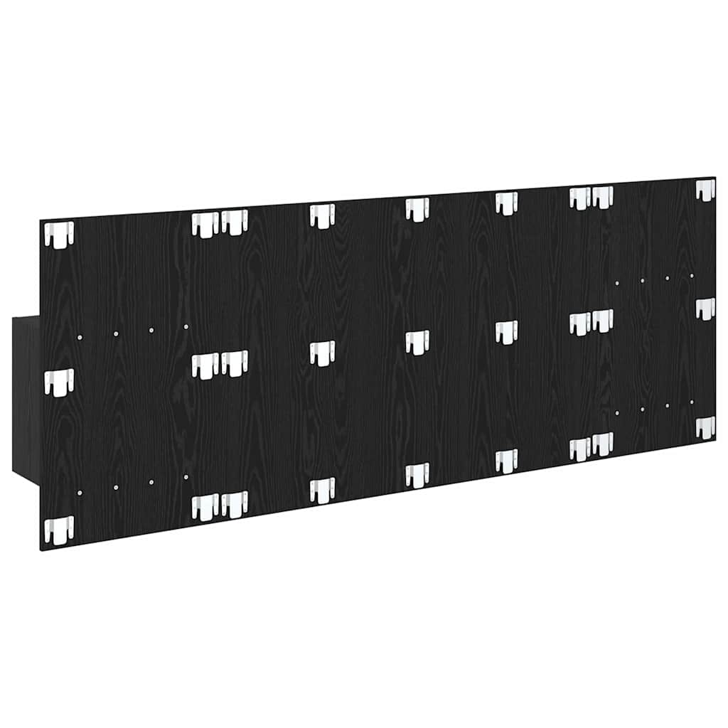 Headboard with Cabinets 3 Pcs Black Oak Effect Particleboard