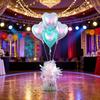 6Pcs Aluminum Foil Balloon Weights With Concrete Base Balloon Holder For Birthday Wedding Gaduation Party Decoration