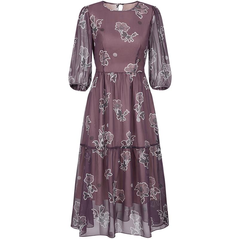 

Annakou Elegant Floral Print Flowy Dress M