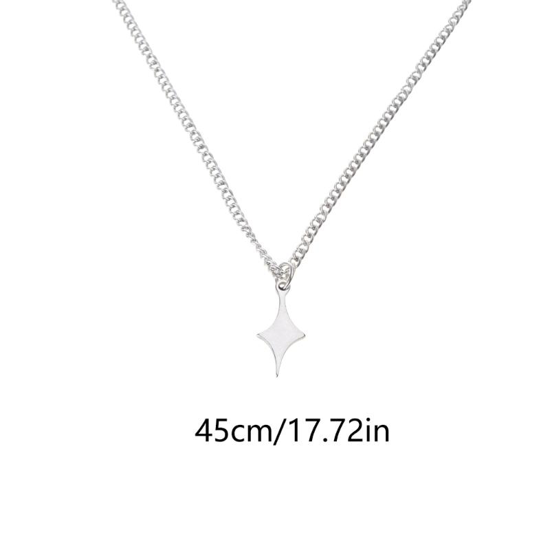 Collier Pendentif Étoile de Mode Simple Chaînes Ras du Cou Couleur Vintage pour Femmes Hommes Couples Cadeau Saint-Valentin