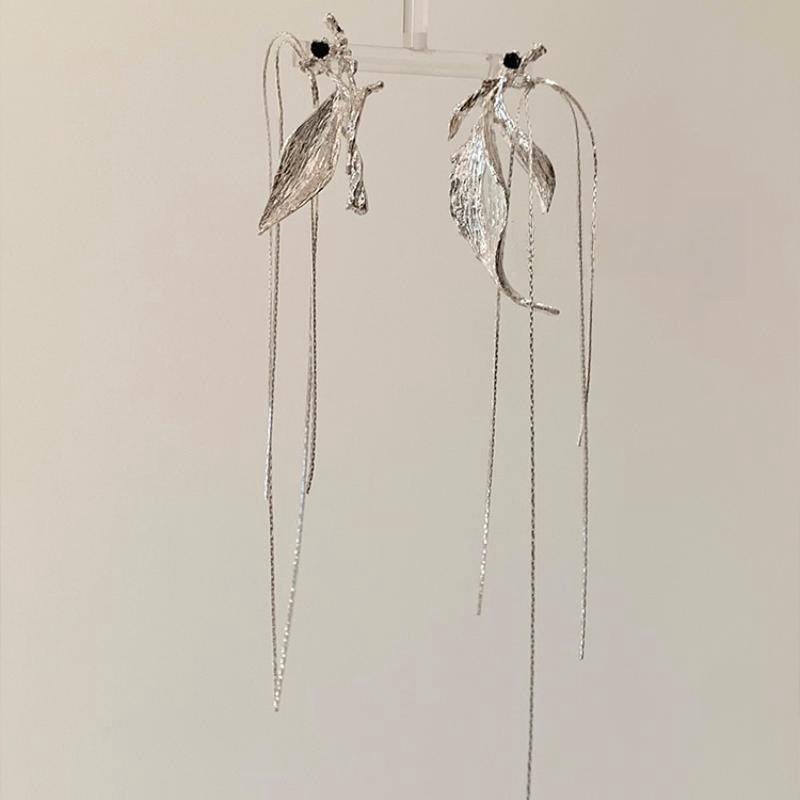 Elegant Silver Needle Butterfly Tassel Earrings: Unique High-End Fairy Design for a Cool, Feminine Touch
