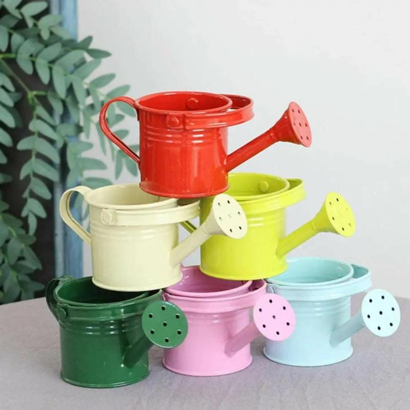 New Metal Watering Can Garden Flower Kettle Mini Small Water Spraying Pot Large Capacity For Kids Adult