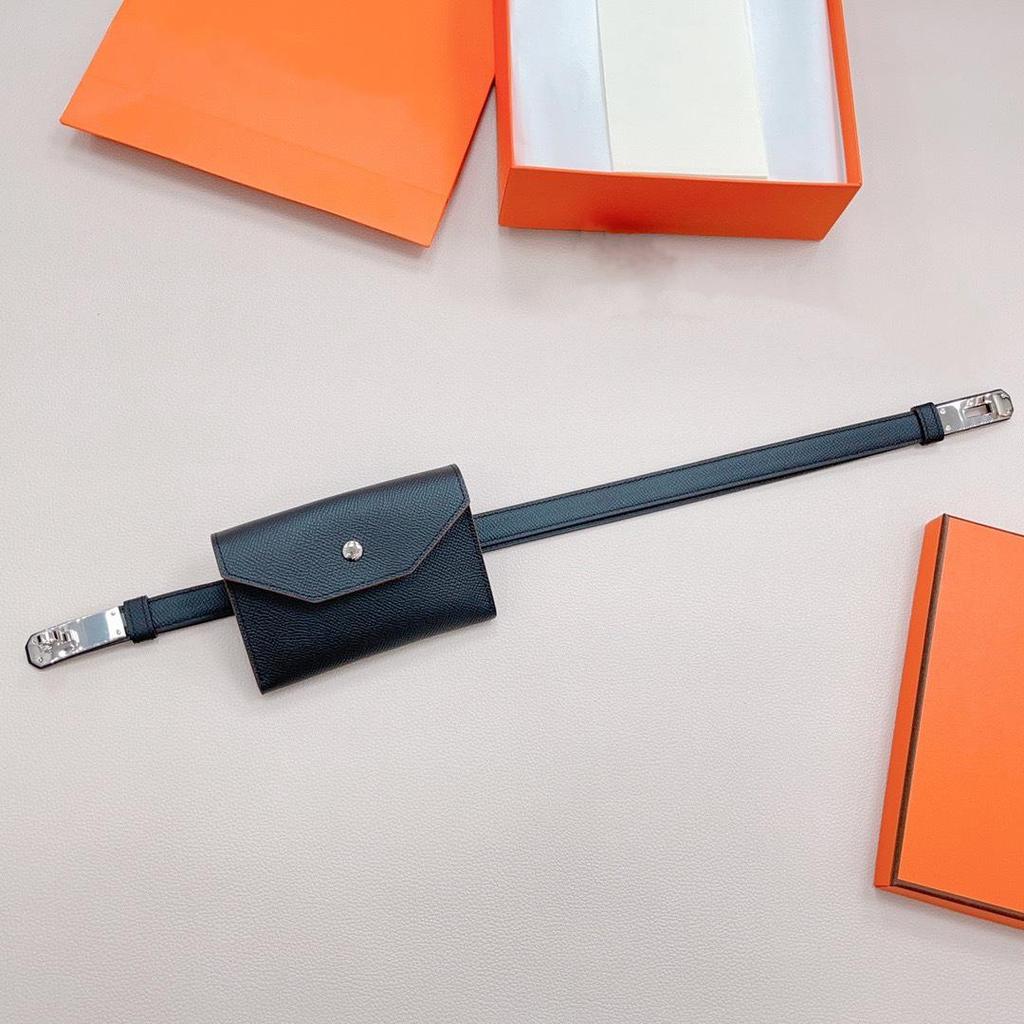 Ladies' High-End Cowhide Leather Belt and Waist Bag: Decorative Accessory for Coats, Dresses, and Trousers.