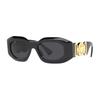 Temple Logo Irregular Sunglasses Women's Black 9014447 O4425UOGB18754ONUL-Black 53
