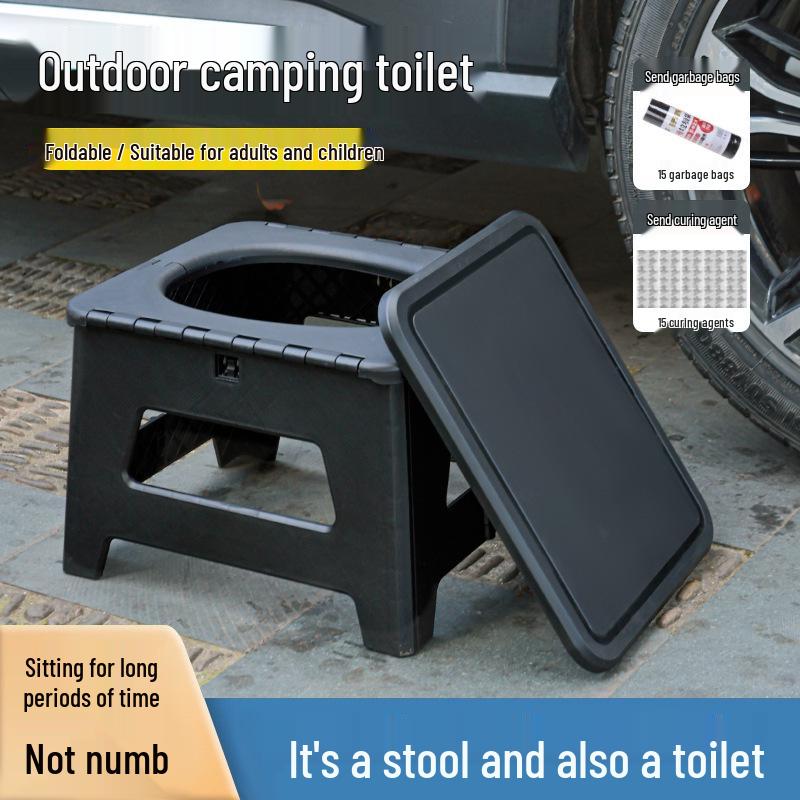 Portable Odor-Proof Folding Camping Toilet for Adults