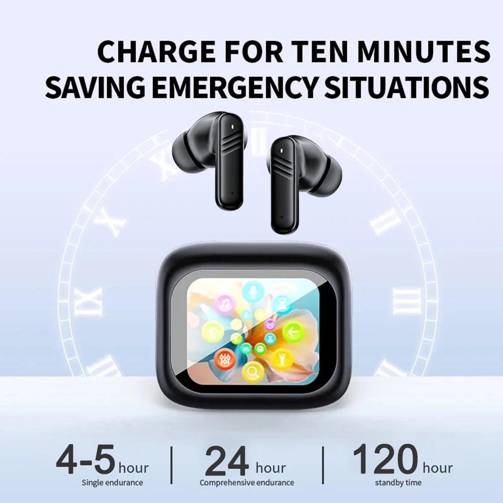 AI ANC Wireless Earbuds 2026 Bluetooth 54 Long Battery Life 45H Playtime Fast Charging 10 Min 2H Use Touch Control HiFi Sound