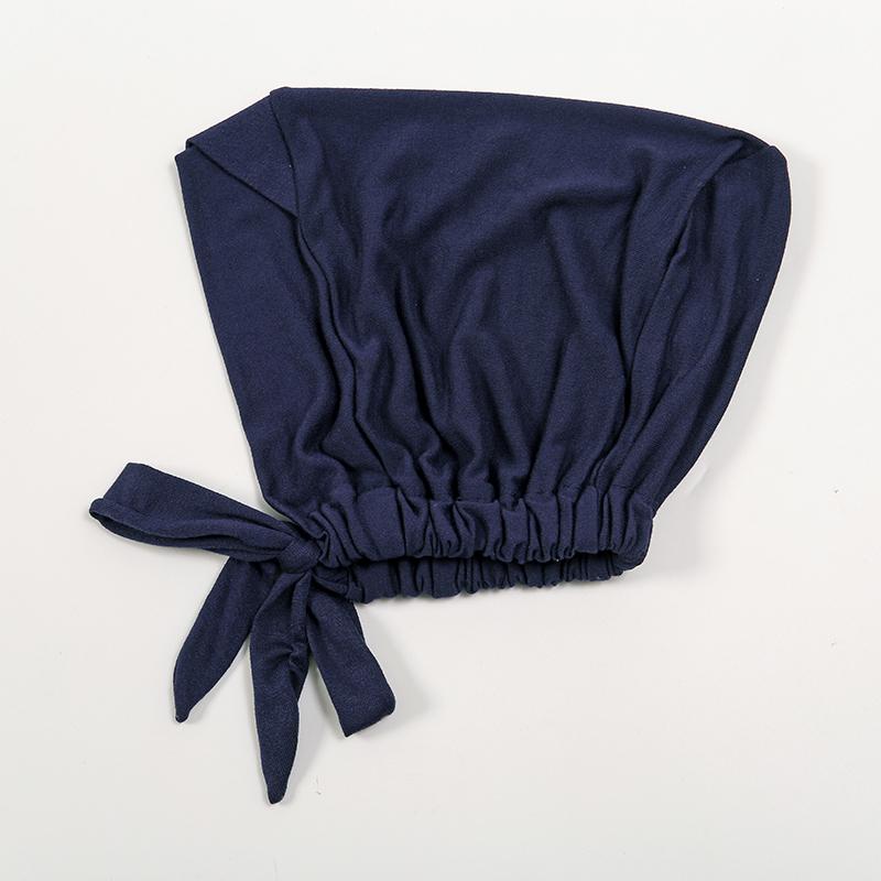 Cotton Forehead Cross Inner Cap Tie Back Muslim Under Scarf Cap Jersey Under Hijab Bonnet Femme Musulman Turbante Mujer Headband