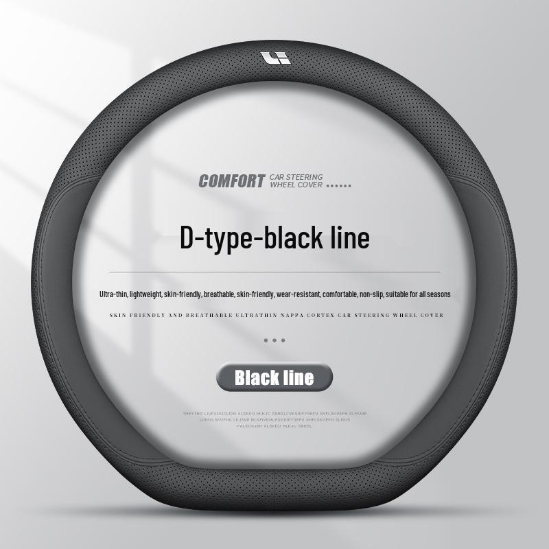 Ultra-Thin Genuine Leather Steering Wheel Cover for Ideal L6/L7/L8/L9 MEGA ONE – Anti-Slip, All-Season