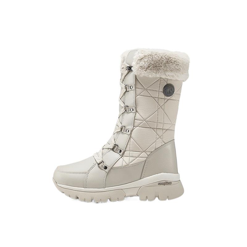 Skechers Modern Comfort Warm Durable Comfortable High-Top Snow Boots Women boots White 168003-STN 35